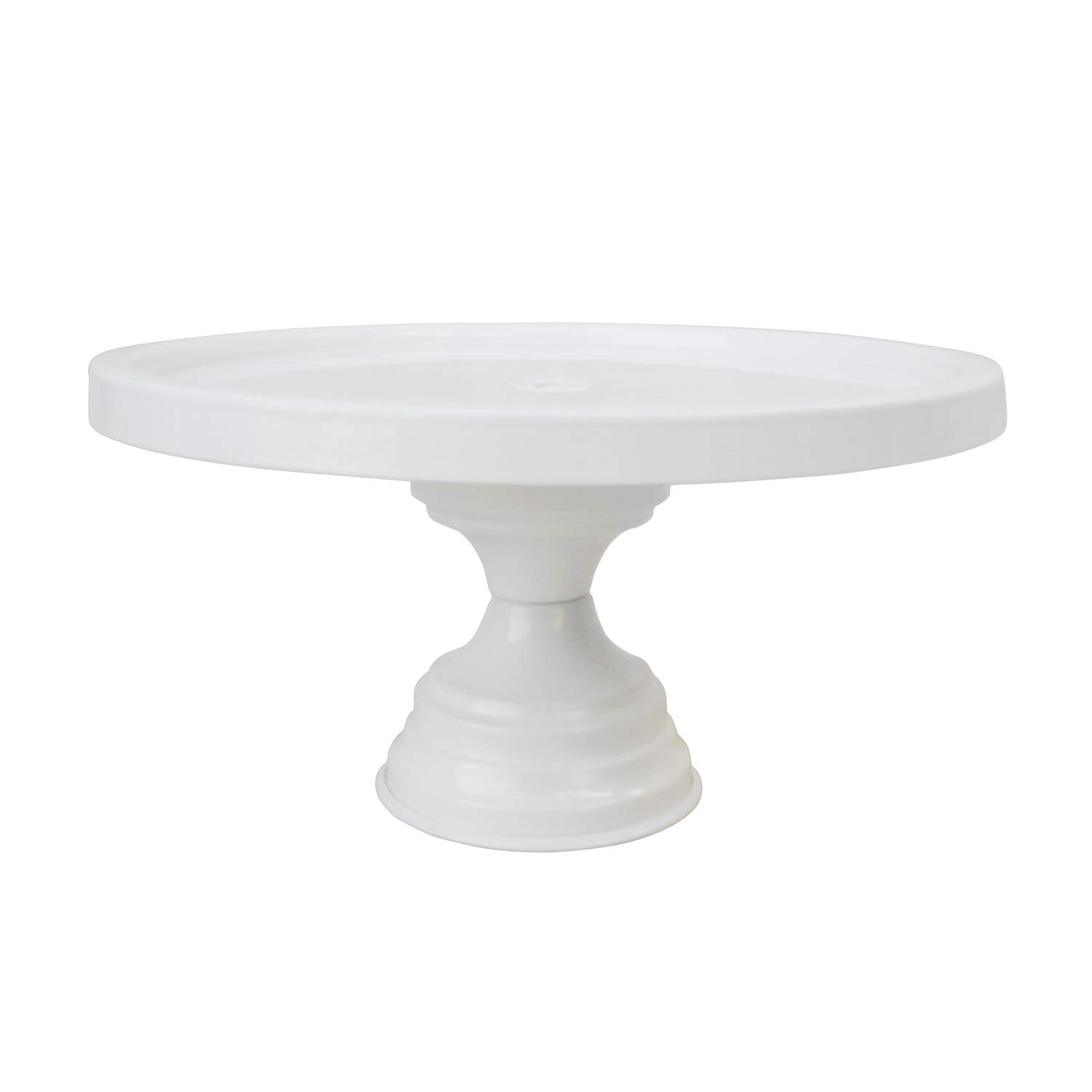 Anushka Metals Non Revolving Cake Stand 11 Inch Diameter (Top), Pedestal Metal (White Colour Finish)